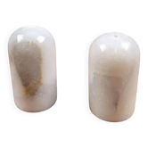Natural marble salt and pepper shaker set – Vintage table duo
