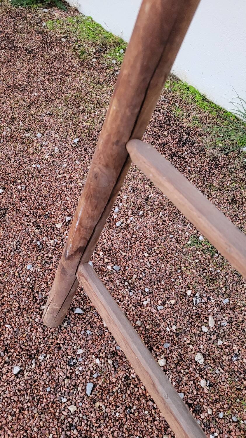 Double ladder for market gardening, fruit harvest, old wooden picking - 3m65