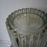 White art nouveau crystal vase