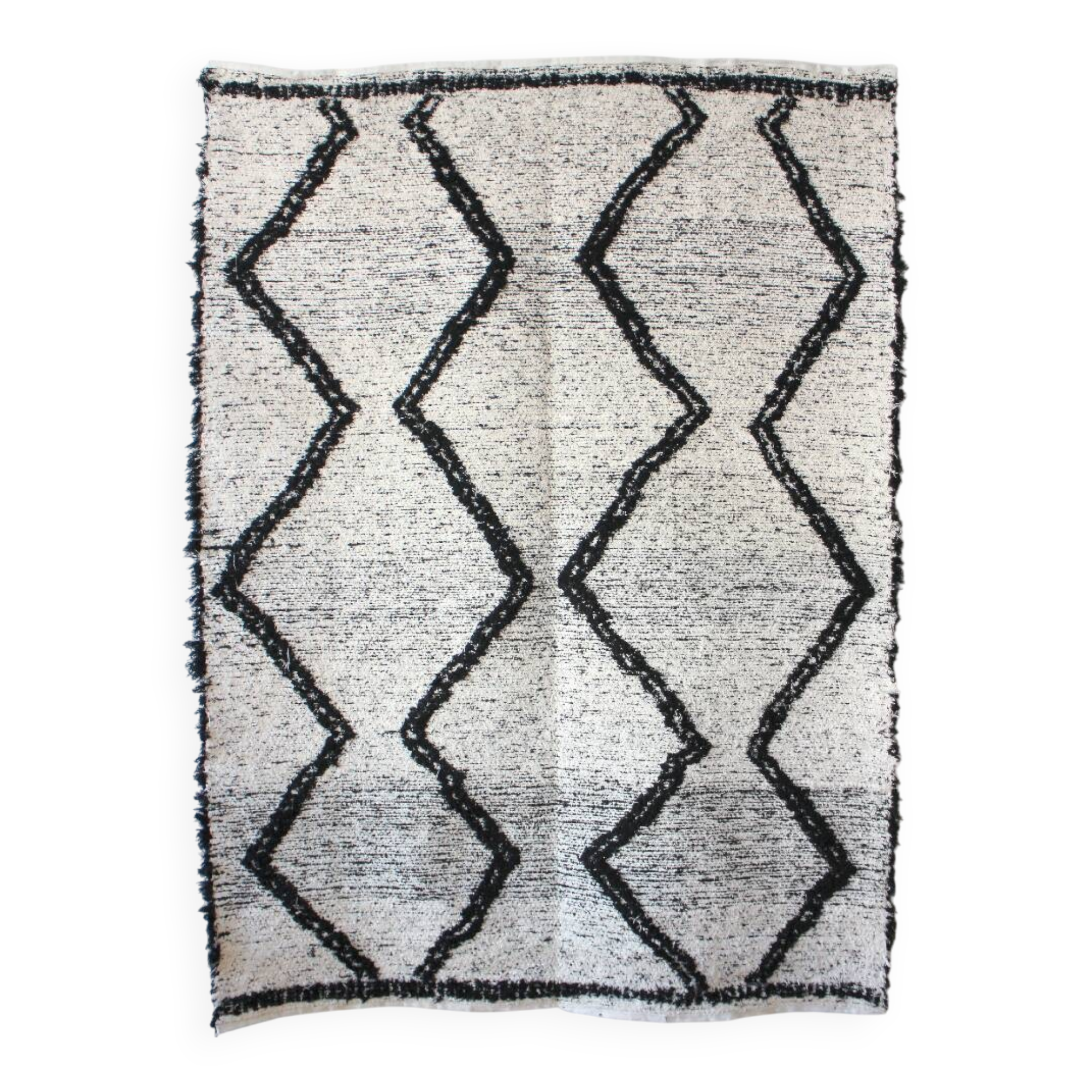 Reversible rug - hand-woven recycled cotton - 170 x 240 cm