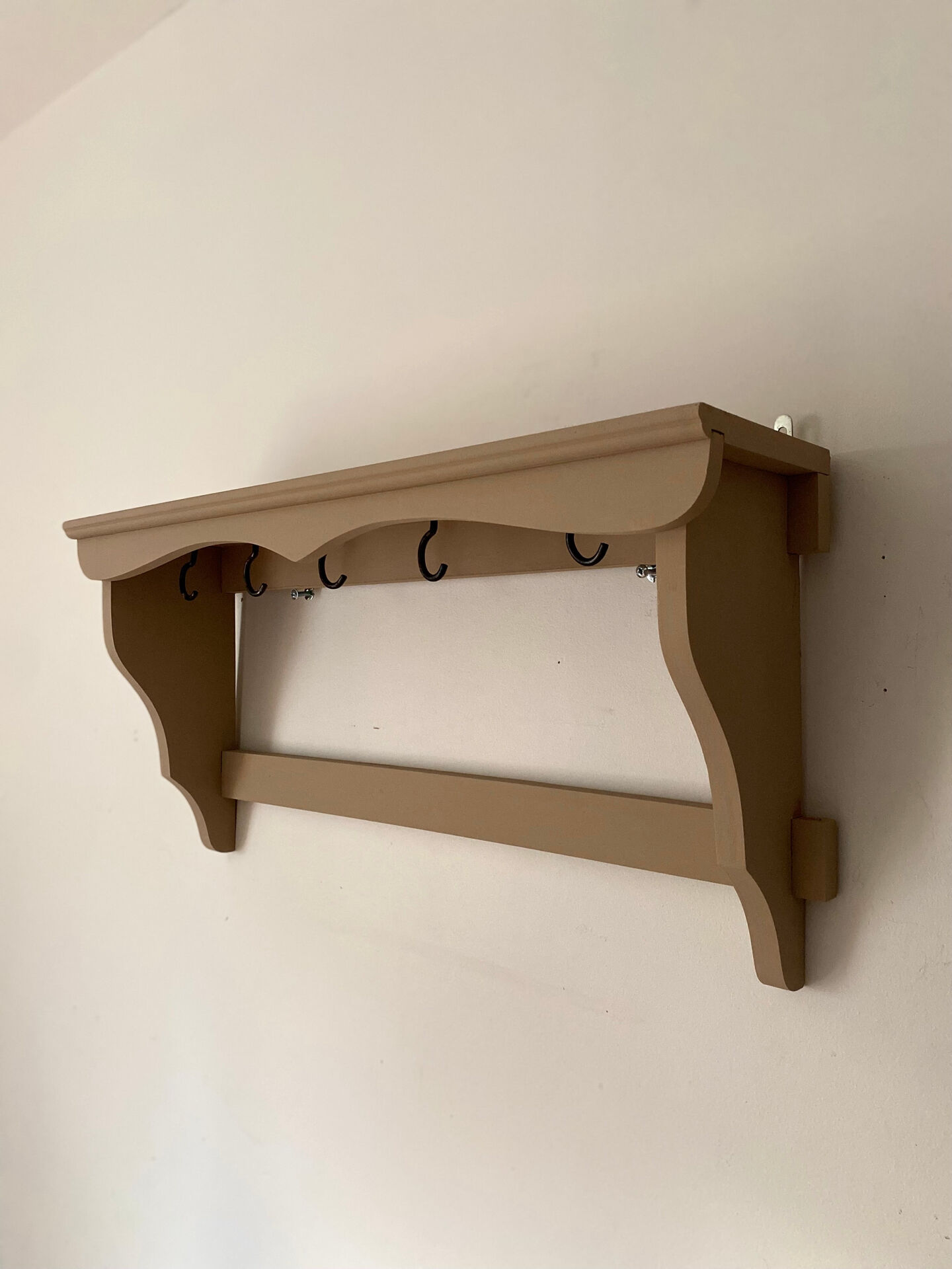 Antique wooden wall shelf