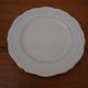 6 fine white porcelain dessert plates (signed Ph. Deshoulières) with festooned golden edges