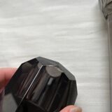 4 designer candle holders in colored glass