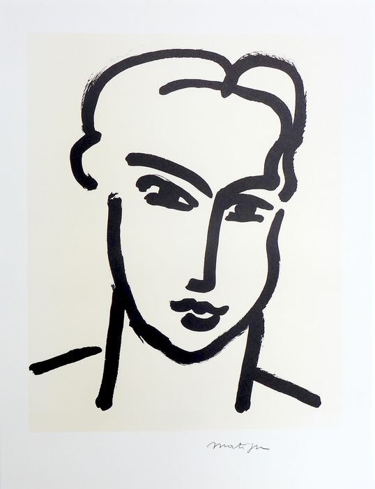 Matisse after Grande tête de Katia, 1994. Lithograph on strong paper