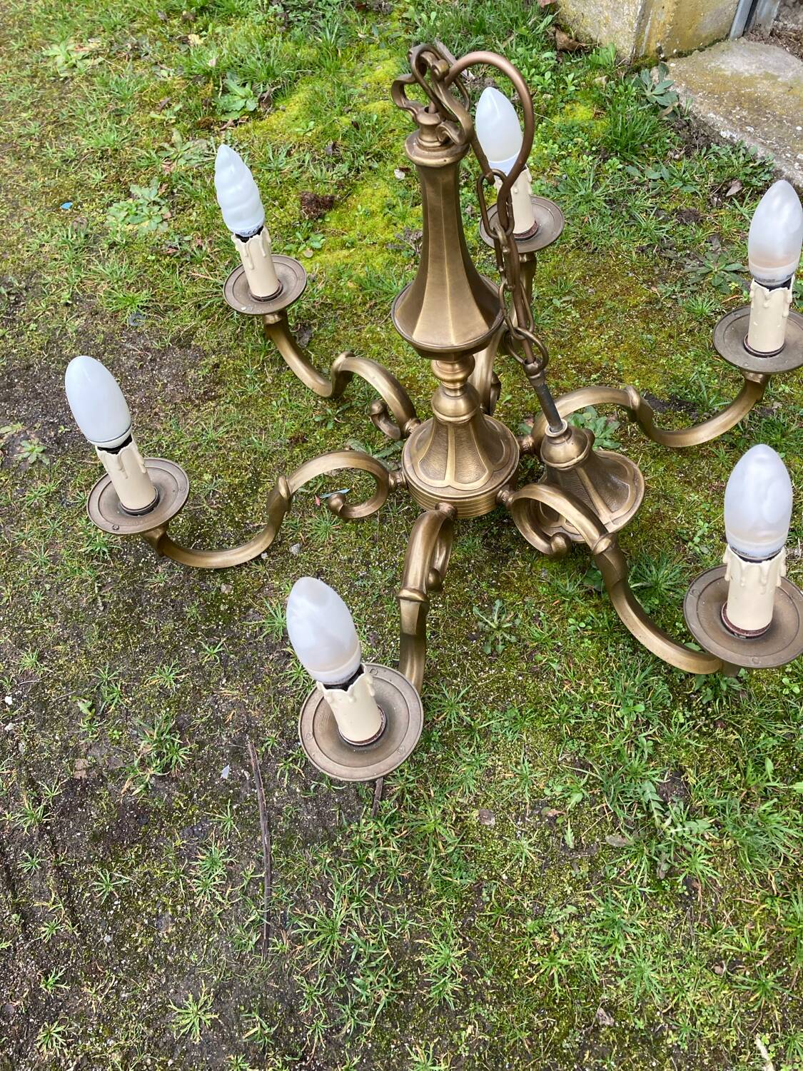 Bronze chandelier 6 branches