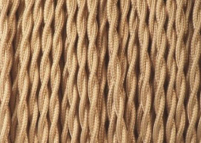 Lampe céramique, câble tissu 2M, abat-jour coton