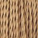 Lampe céramique, câble tissu 2M, abat-jour coton