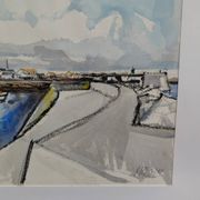 Aquarelle par Michel Roubille. L'île d'Yeu 2000.