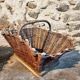 Pair of early 20th century French wicker grape harvest baskets – Rustic vineyard set