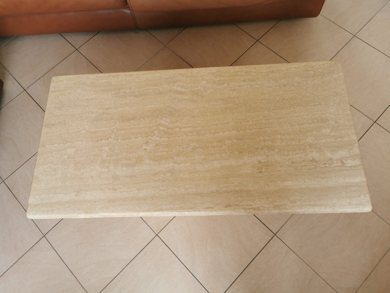 Table basse travertin