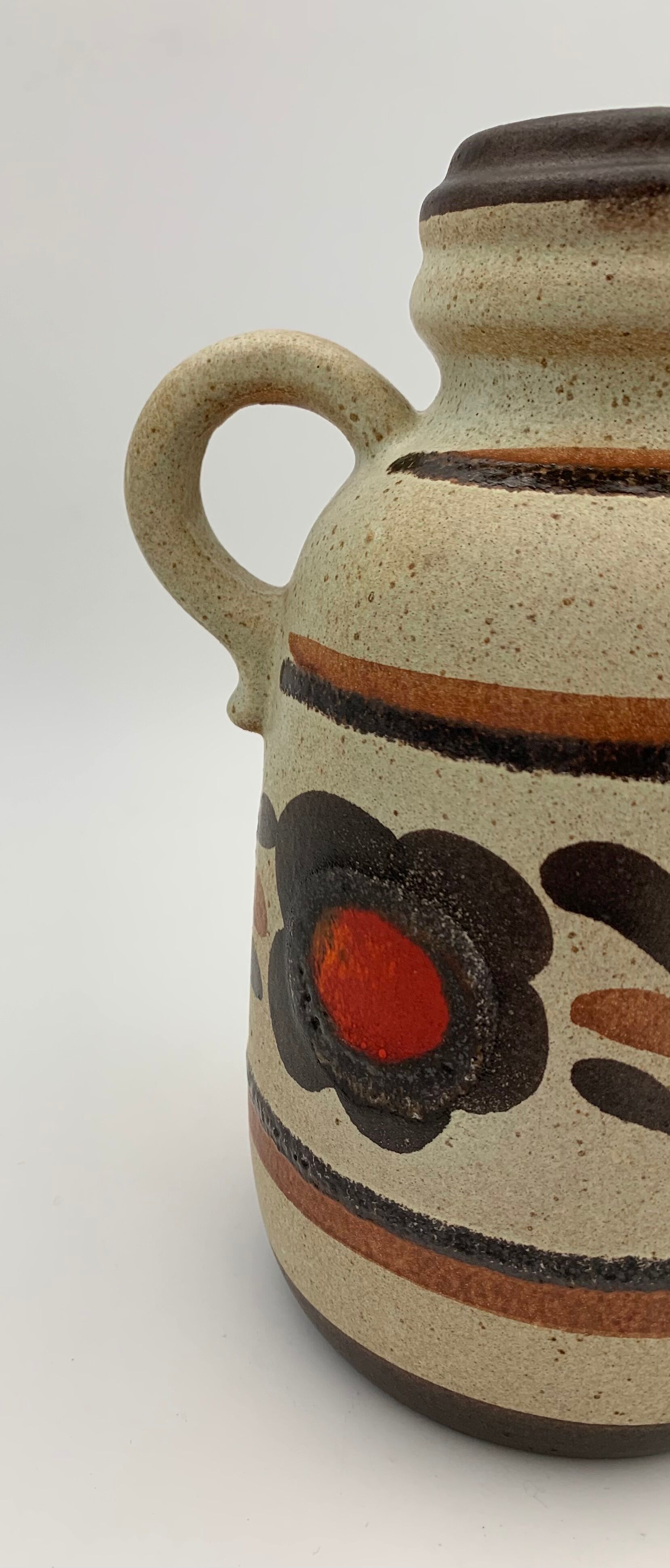 Vintage Scheurich West Germany Ceramic Vase, Numbered 413-20 - 1960s