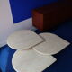 Vintage tables of the 80s in travertine