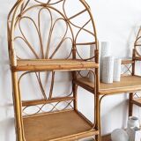 Etagère en rotin Côte d'Azur années 1960