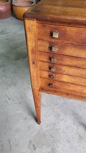 Meuble menagere art deco en chene