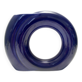 Vintage Blue Glazed Ceramic Vase by Pietro Arosio for Parravicini, Italy, 1
