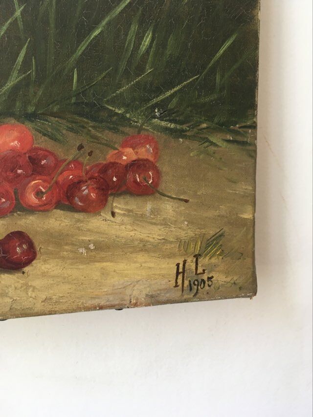 Oil on canvas signed 1905