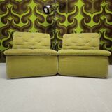 "1970s design armchair pair"