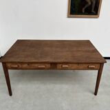 Vintage farm table with 2 large drawers