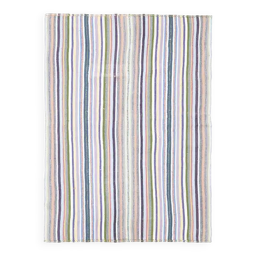 Vintage Turkish Oushak Handmade Wool Cotton Multi Lavender Area Rug 176x238