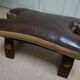 Brutalist Bedouin Camel Saddle Stool Ottoman in leather,1970s