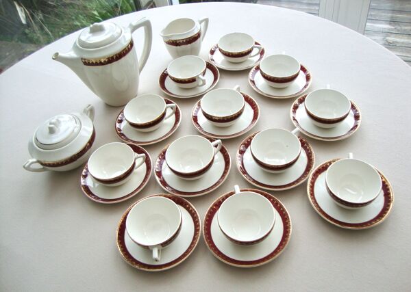 Service à café faïence Digoin Sarreguemines