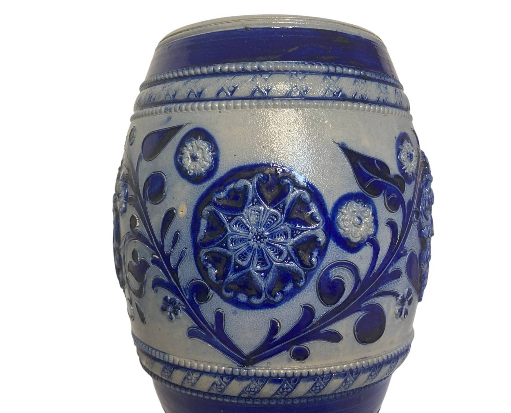 Ancien vase grès émaillé Westerwald début XXème