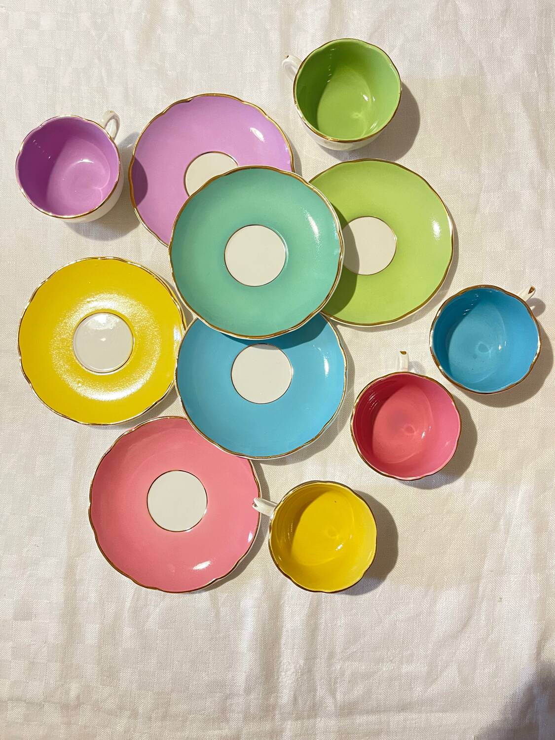 Lot of vintage Digouin – 5 cups and 6 saucers