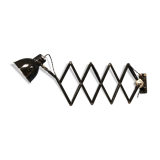 XL black scissor lamp from PeHaWe Leuchten Dresden, German 1940s