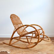 Rattan rocking chair Rohe Noordwolde 50/60s