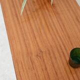 Table basse en métal et bois, ex Tchécoslovaquie 1970