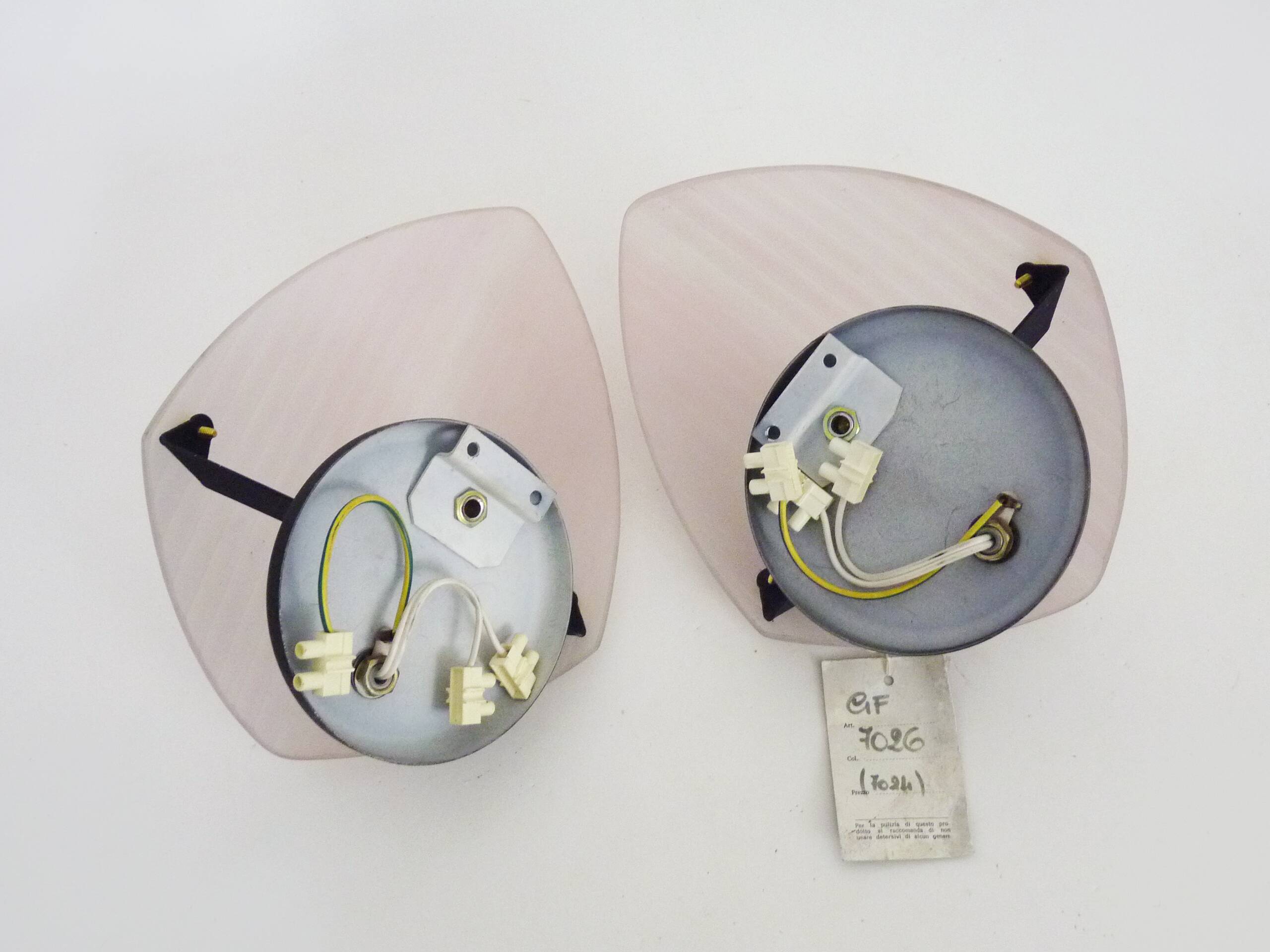 Pair of Italian wall sconces by Renzo Batini