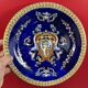 Antique Gien plate with Renaissance decoration, angel, putti... 25 cm