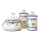 2 apothecary jars & candy box "old Rouen", circa 1960
