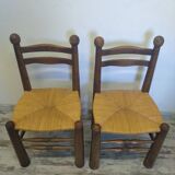 Atypical oak chairs "keels"