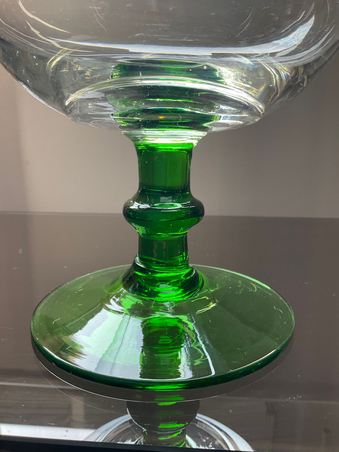Vintage vase from the 70s in blown glass