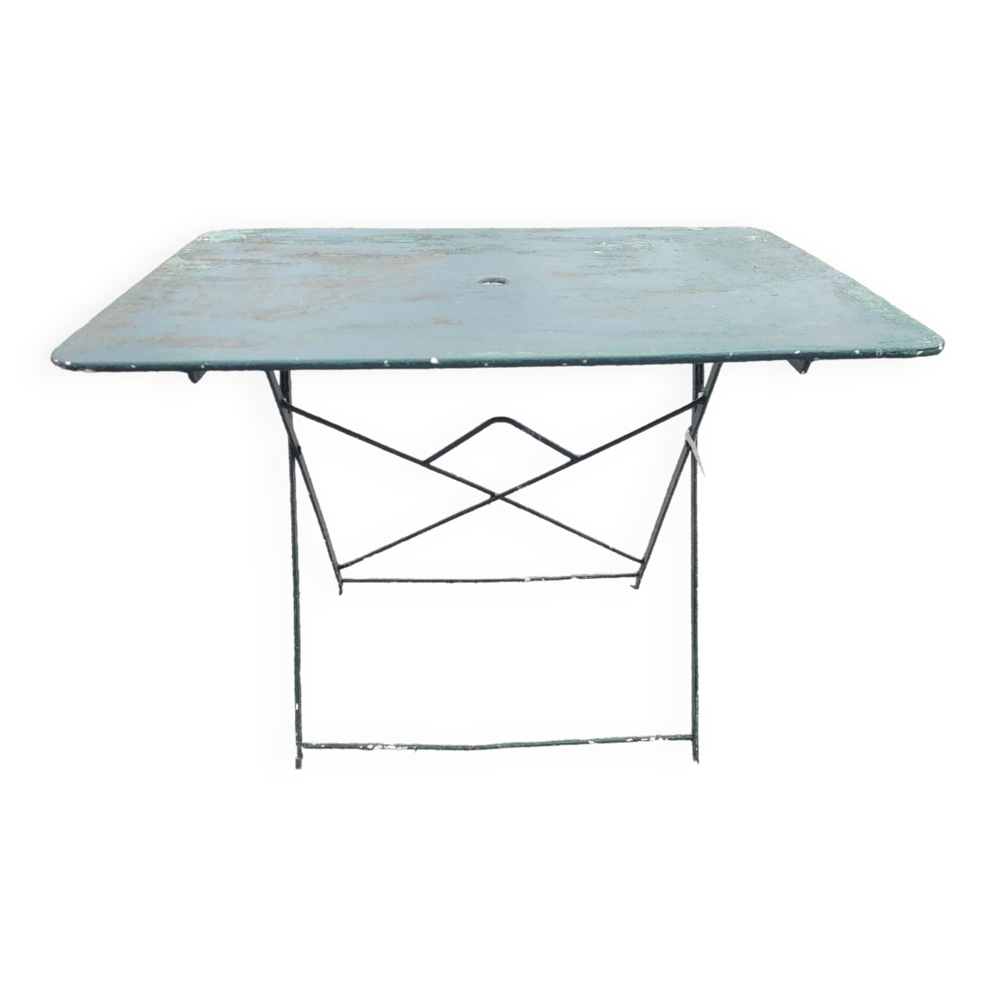 Old folding iron garden table