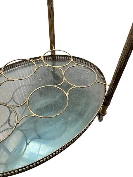 Metal and glass serving trolley