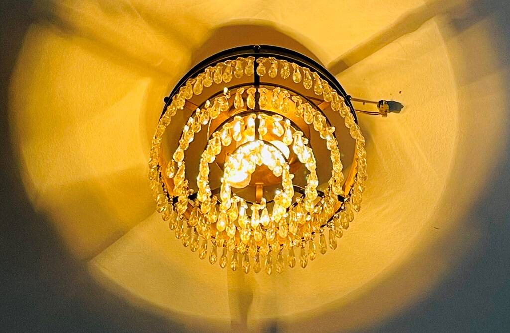 Vintage 50s Neoclassical Style Cascade Ceiling Light