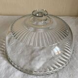 Cloche à gâteau en verre moulé