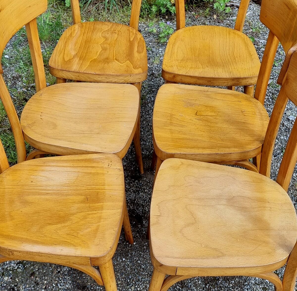 6 bistro chairs 70s