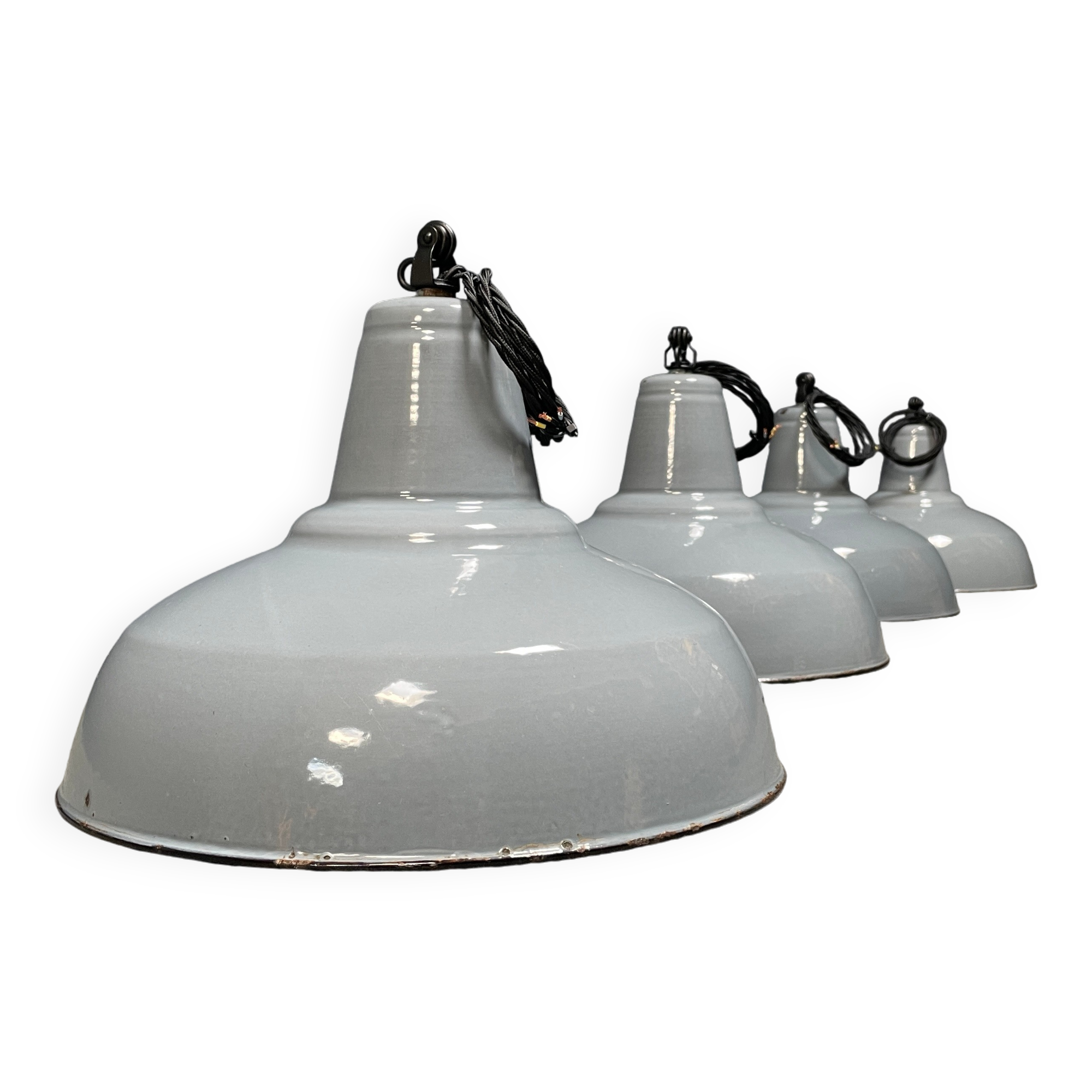Light gray enamel Philips pendant lamps