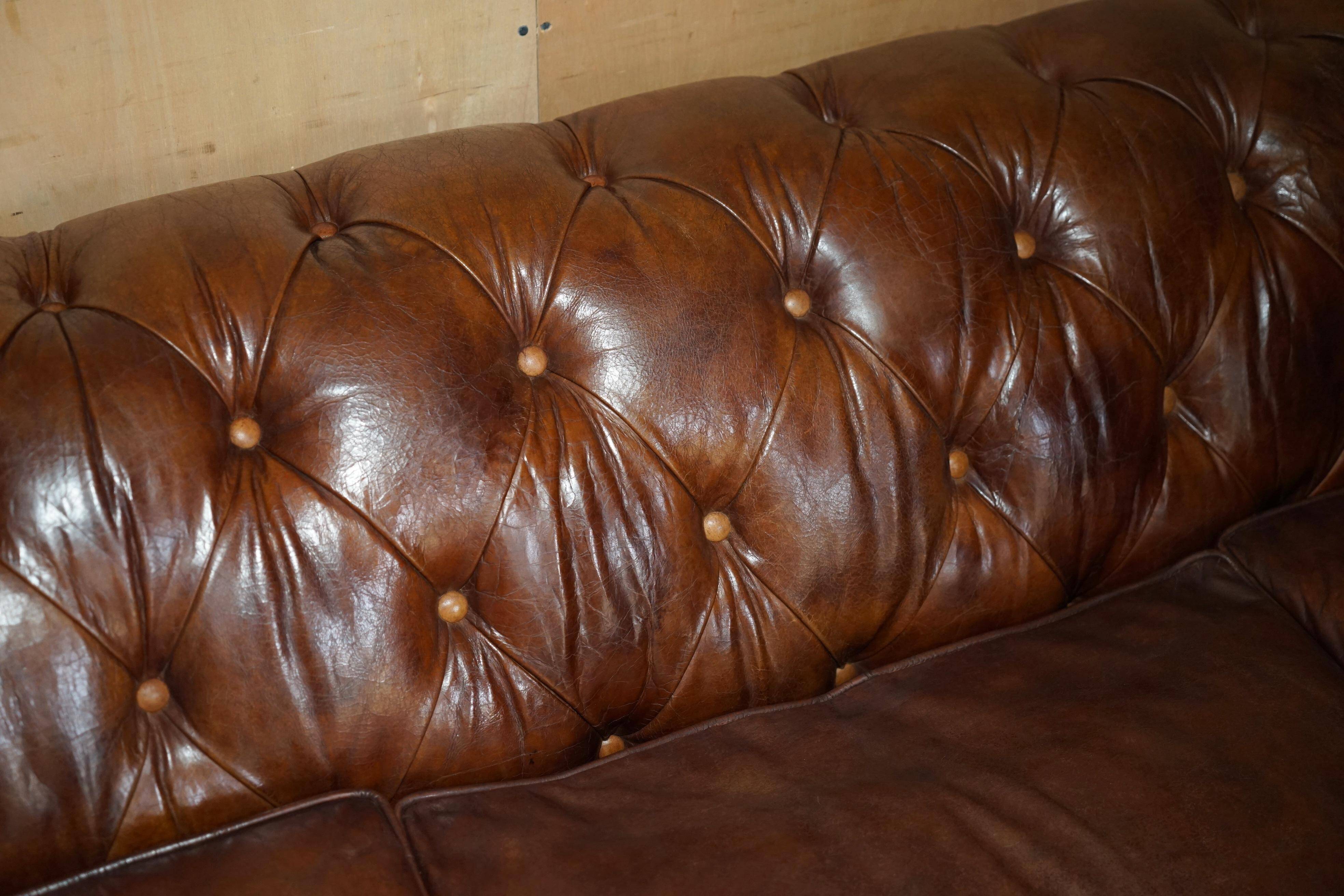 Heritage Biker Chesterfield Leather Sofa for 6 people by Timothy Oulton