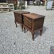 Pair of Louis XV style oak bedside tables