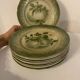 10 assiettes à dessert en barbotine Keller et Guerin Lunéville