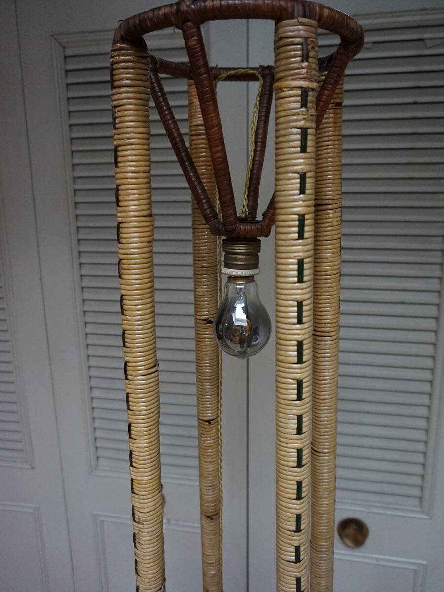 Rattan Wicker Floor lamp, around 1900