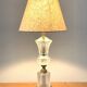 Lampe de table en verre taillé et laiton, circa 1950