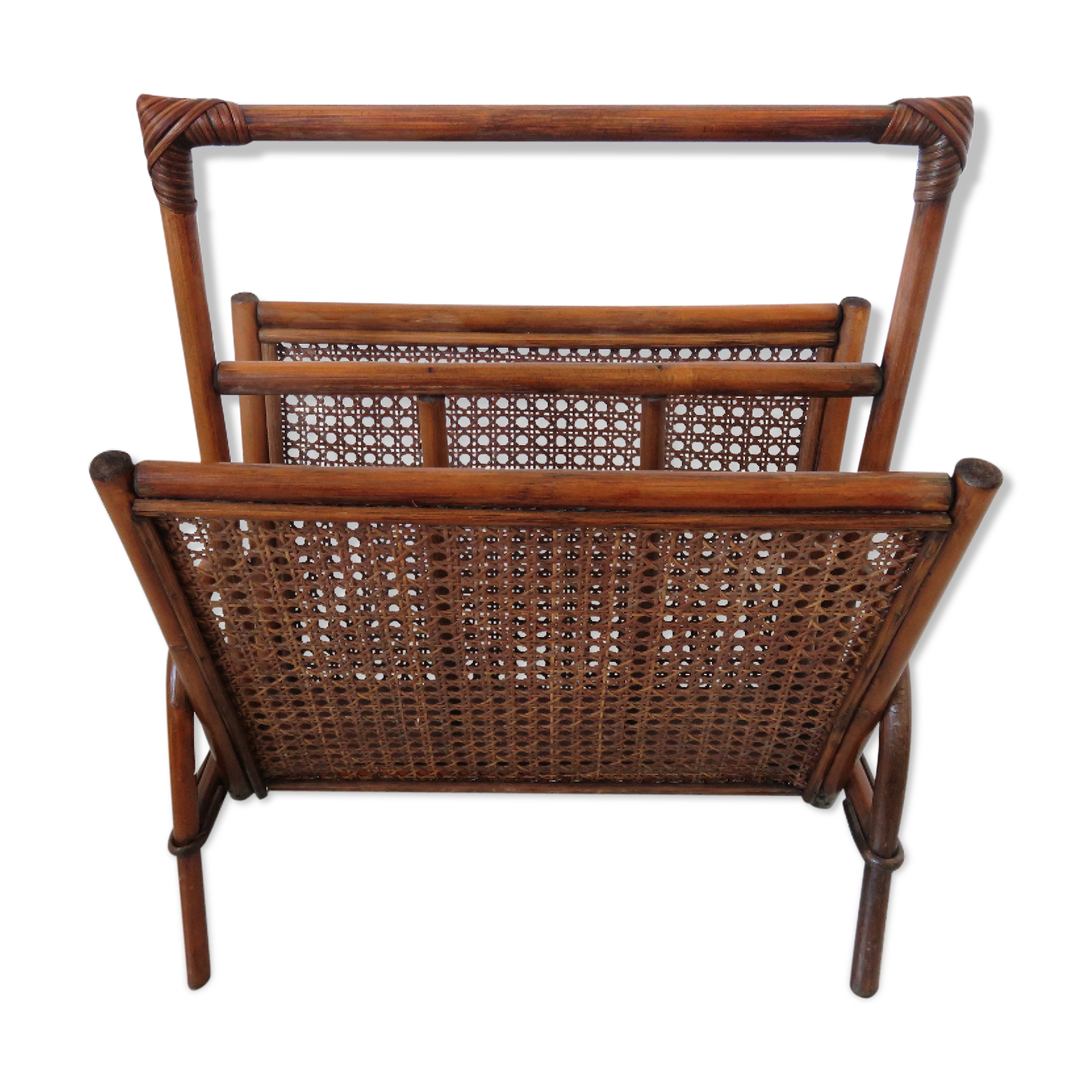 Door magazines in rattan and caning 60s 70s