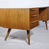 Walnut Executive Desk – 1960s Mid-Century Design Office Table