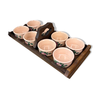Serving tray with 8 ramekins