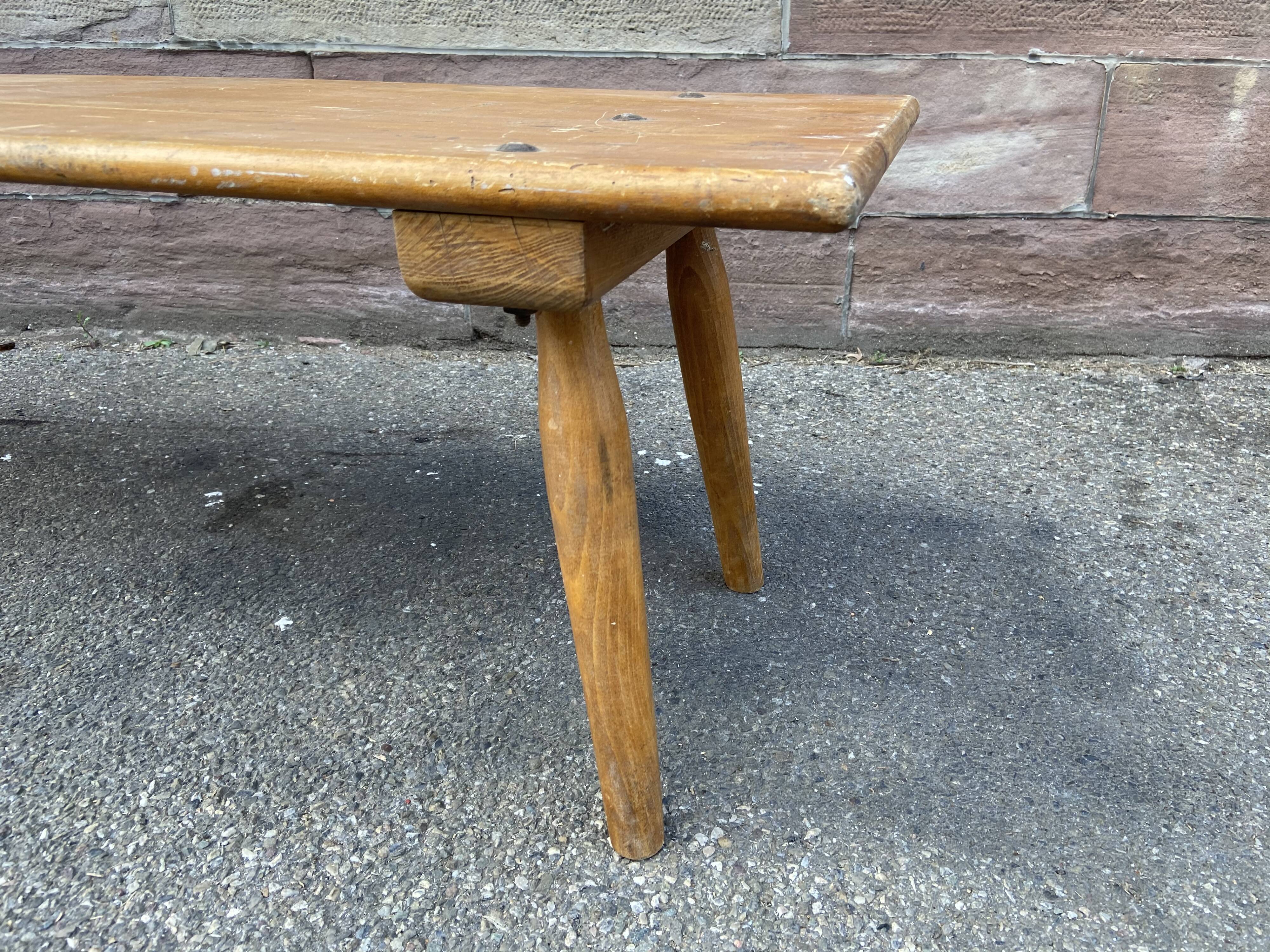Farm bench in vintage wood 1920